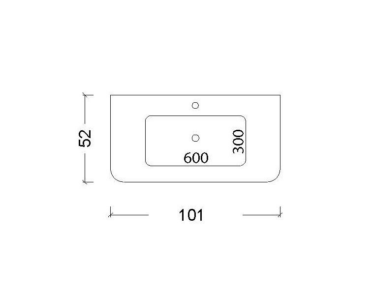 Раковина 100 см ArmadiArt Voi 786-100-D