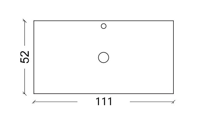 Столешница стеклянная 110 см ArmadiArt NeoArt 853-110-WH