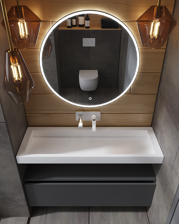 Раковина 120 см ArmadiArt Flat 859-120-1