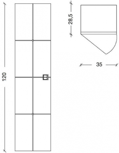Пенал 35 см ArmadiArt Vallessi Avantgarde Piazza 844-WCR