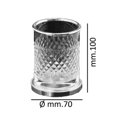 Стакан для зубных щеток Boheme Aura 10252-CR