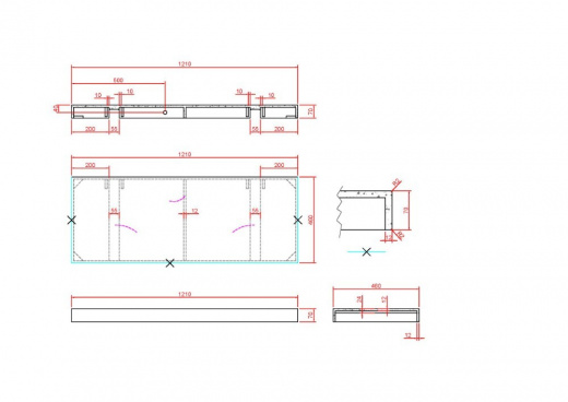 Столешница 120 см ArmadiArt Flat 869-120-NM