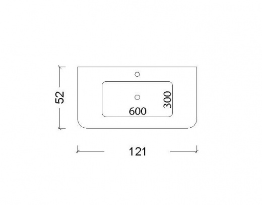 Раковина 120 см ArmadiArt Voi 786-120-C